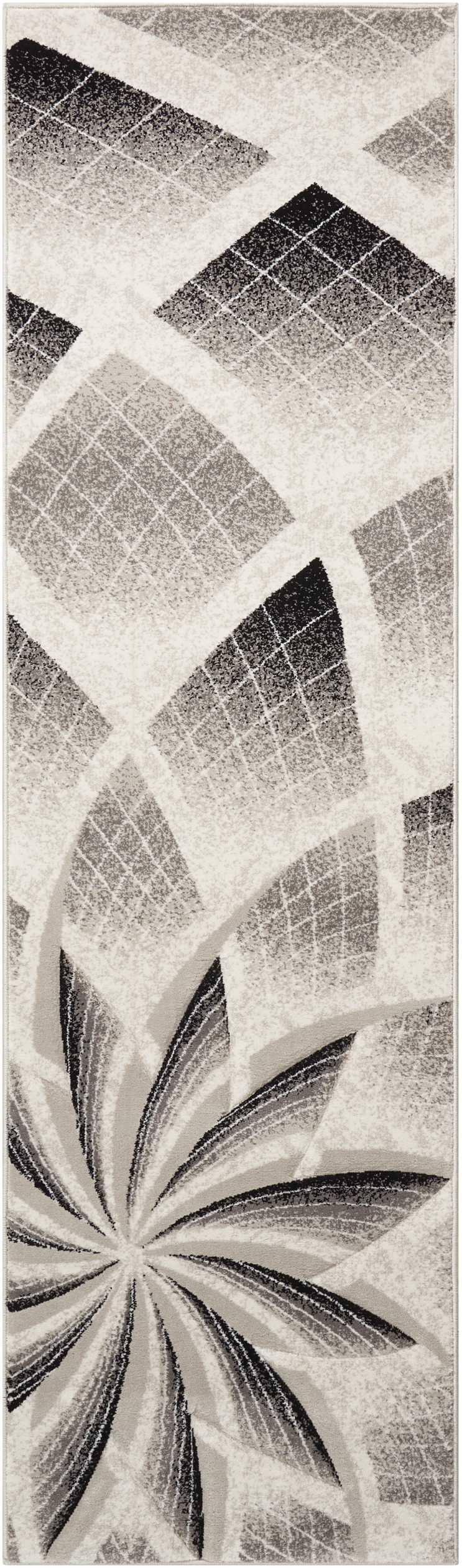 Nourison Soho SOH03 Grey 8' Runner  Hallway Rug