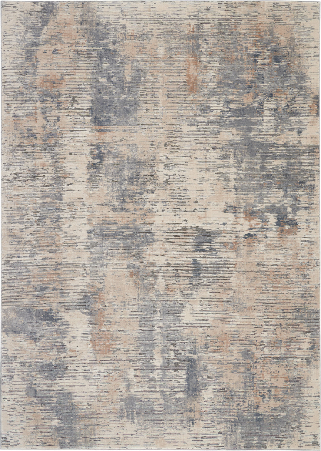 Nourison Rustic Textures RUS05 Beige and Grey 8'x11' Oversized  Rug