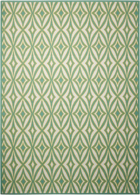 Waverly Sun N Shade SND19 Green 8'x10'   Rug