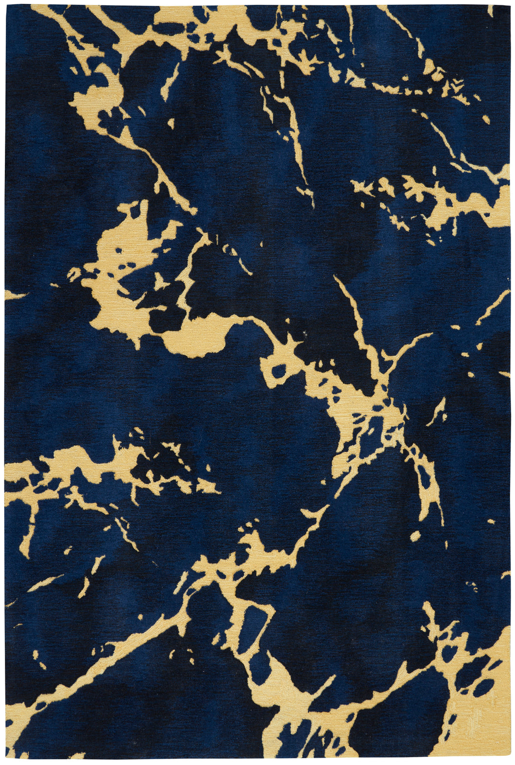 Nourison Symmetry SMM09 Navy Blue Artistic Area Rug