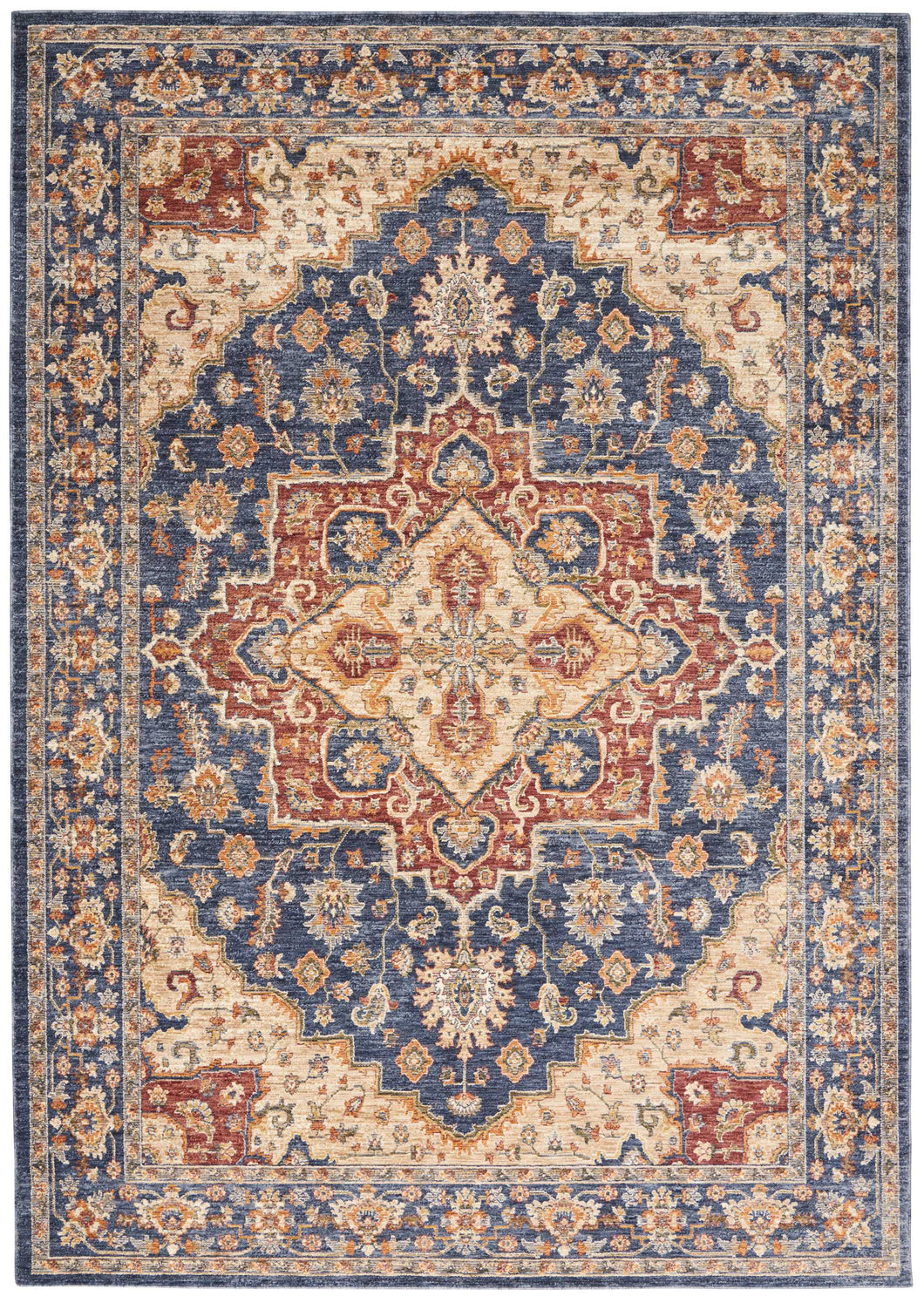 Nourison Lagos LAG01 Blue Multicolor 5'x8'  Area Rug