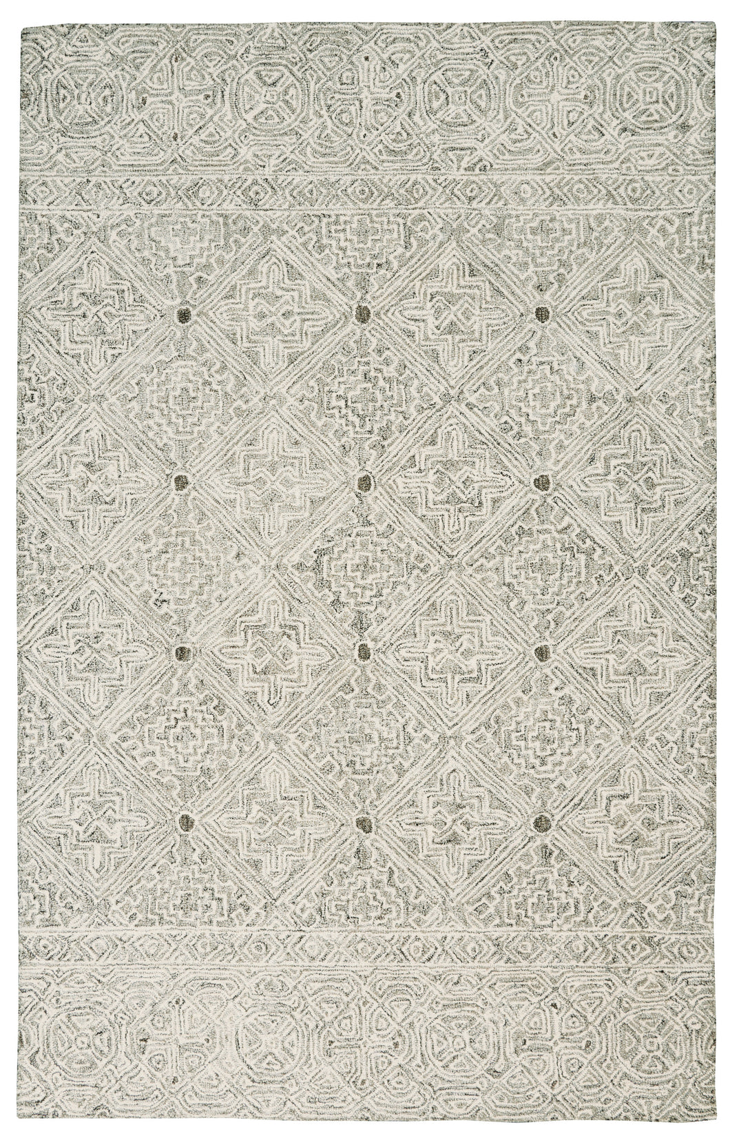 Nourison Azura AZM01 Grey 5'x8' Farmhouse Area Rug