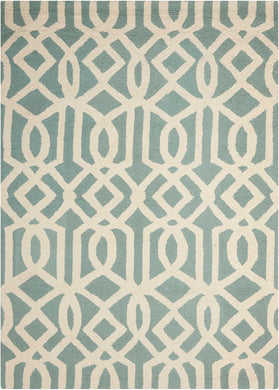 Nourison Linear LIN05 Blue and White 5'x7'  Area Rug