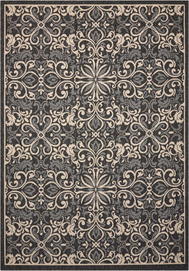 Nourison Caribbean CRB12 Black 5'x8'  Area Rug