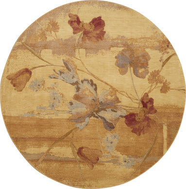 Nourison Somerset ST18 Beige 8' Round   Rug