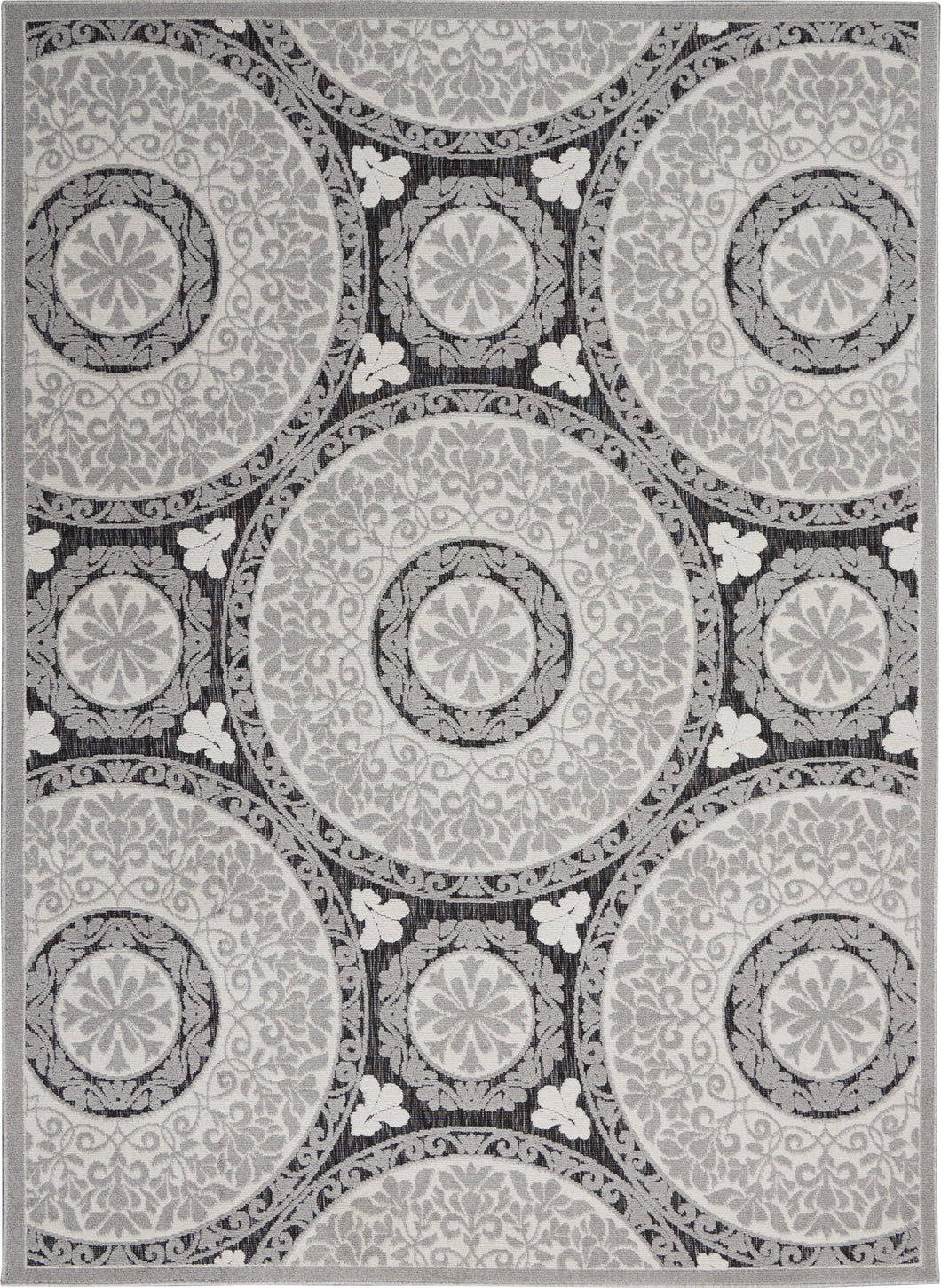 Nourison Key Largo 4'x6' Grey   Area Rug