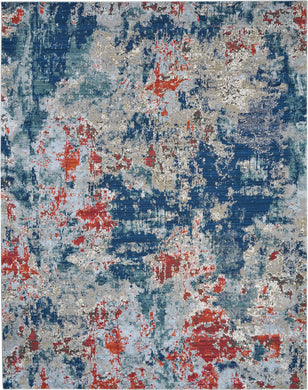 Nourison Artworks ATW01 Blue and Red 10'x13'   Rug
