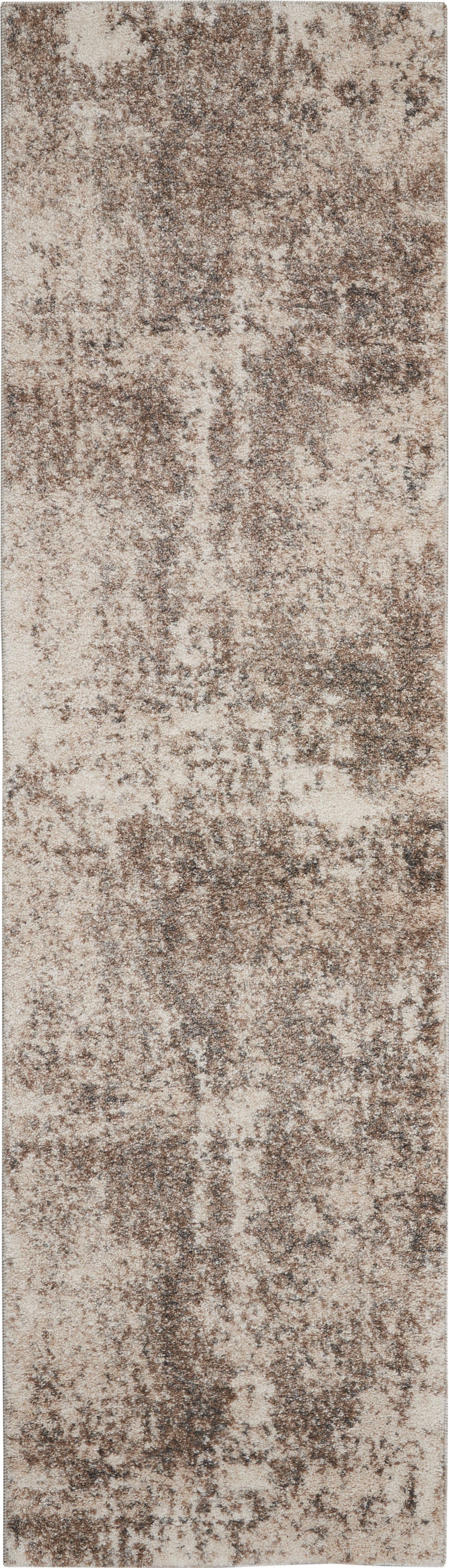 Kathy Ireland KI60 Ivory Shore 8' Runner  Contemporary  Area Rug