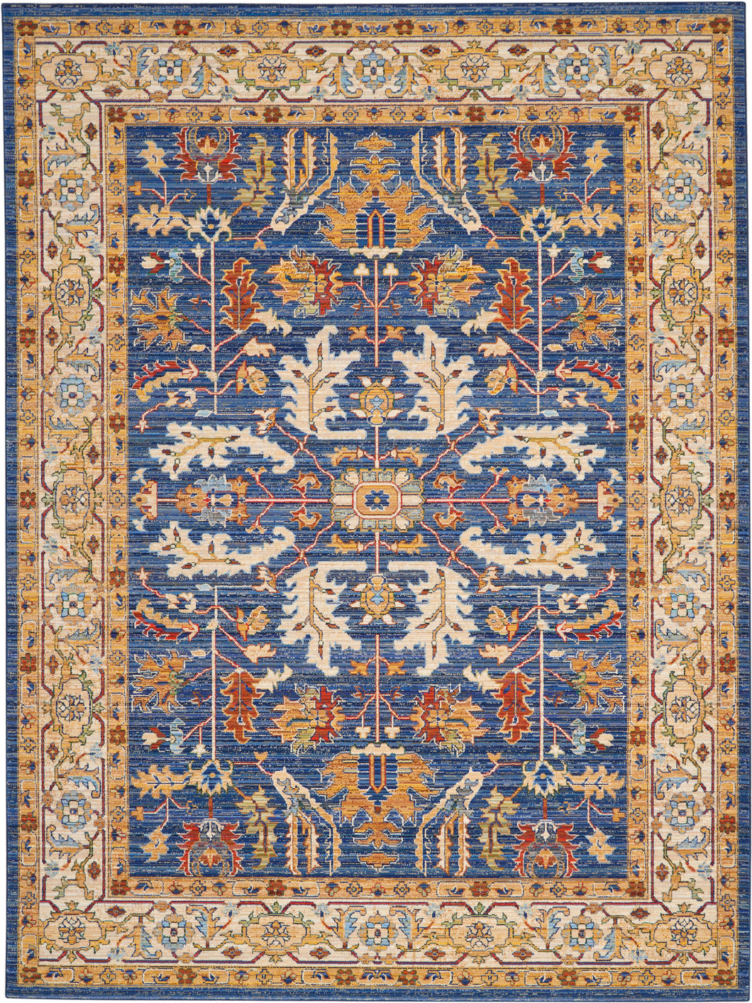 Nourison Majestic 9'x12' Blue Multicolor Vintage  Area Rug