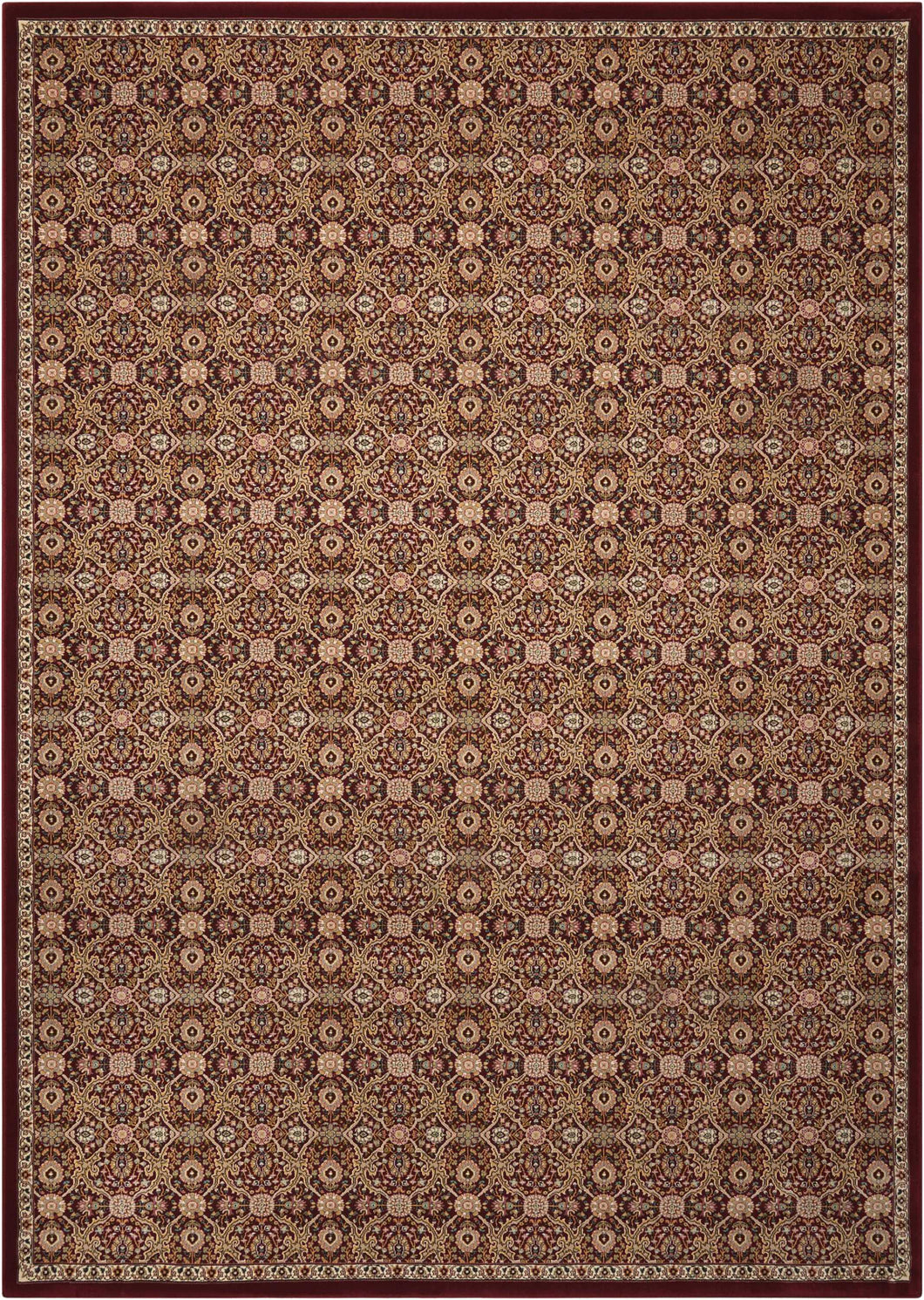 kathy ireland Home Antiquities ANT08 Dark Red 10'x14'   Rug