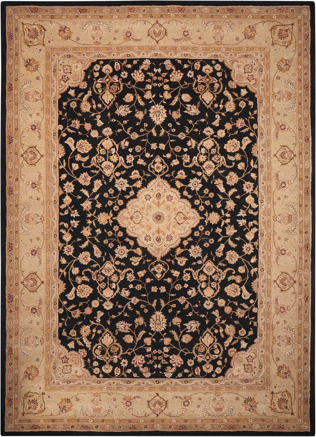 Nourison Heritage Hall HE10 Black Multicolor 8'x10'   Rug