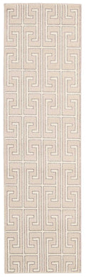 Michael Amini Glistening Nights MA507 Beige 8' Runner  Hallway Rug