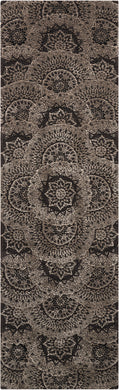 Nourison 2000 2335 Black/Grey 8' Runner  Area Rug