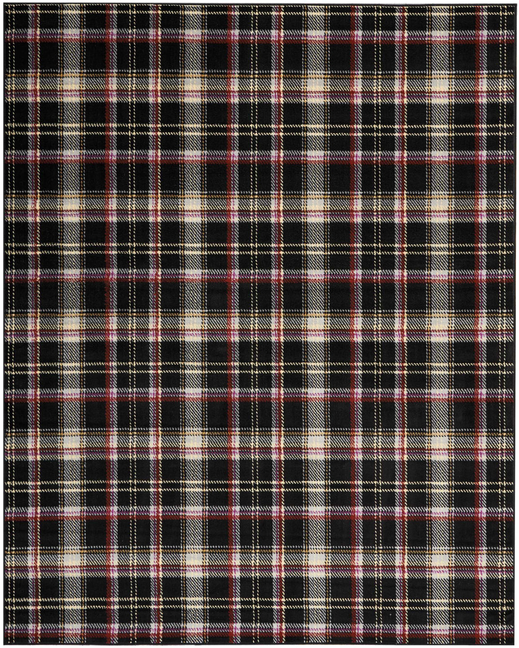 Nourison Grafix GRF03 Black and Red 8'x10' Large  Rug