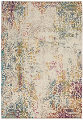 Nourison Radiant RAD03 Multicolor 5'x7' Distressed Area Rug