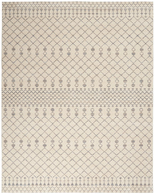 Nourison Palermo  7' x 10' Beige and Grey  Distressed Bohemian   Area Rug