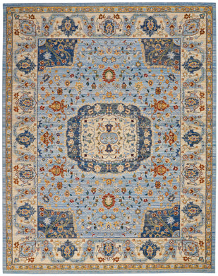Nourison Majestic 10'x13' Light Blue Multicolor Persian  Area Rug