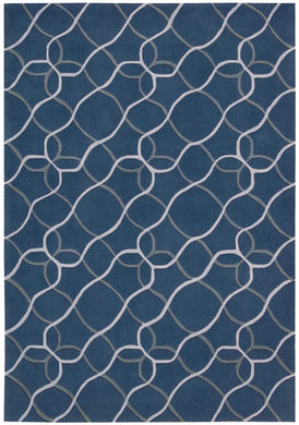 Nourison Contour CON41 Blue 4'x6'  Area Rug