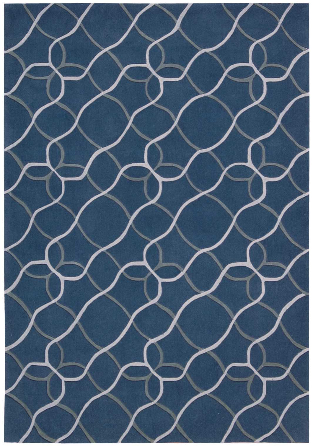 Nourison Contour CON41 Blue 4'x6'  Area Rug