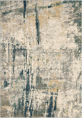 Nourison Artworks ATW05 Blue and Grey 6'x8' Abstract Area Rug