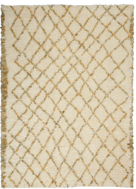 Calvin Klein San Antonio CK772 Ivory and Gold 6'x8' Moroccan Area Rug