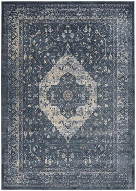 Malta by kathy ireland Home MAI11 Navy 8'x11' Area Rug