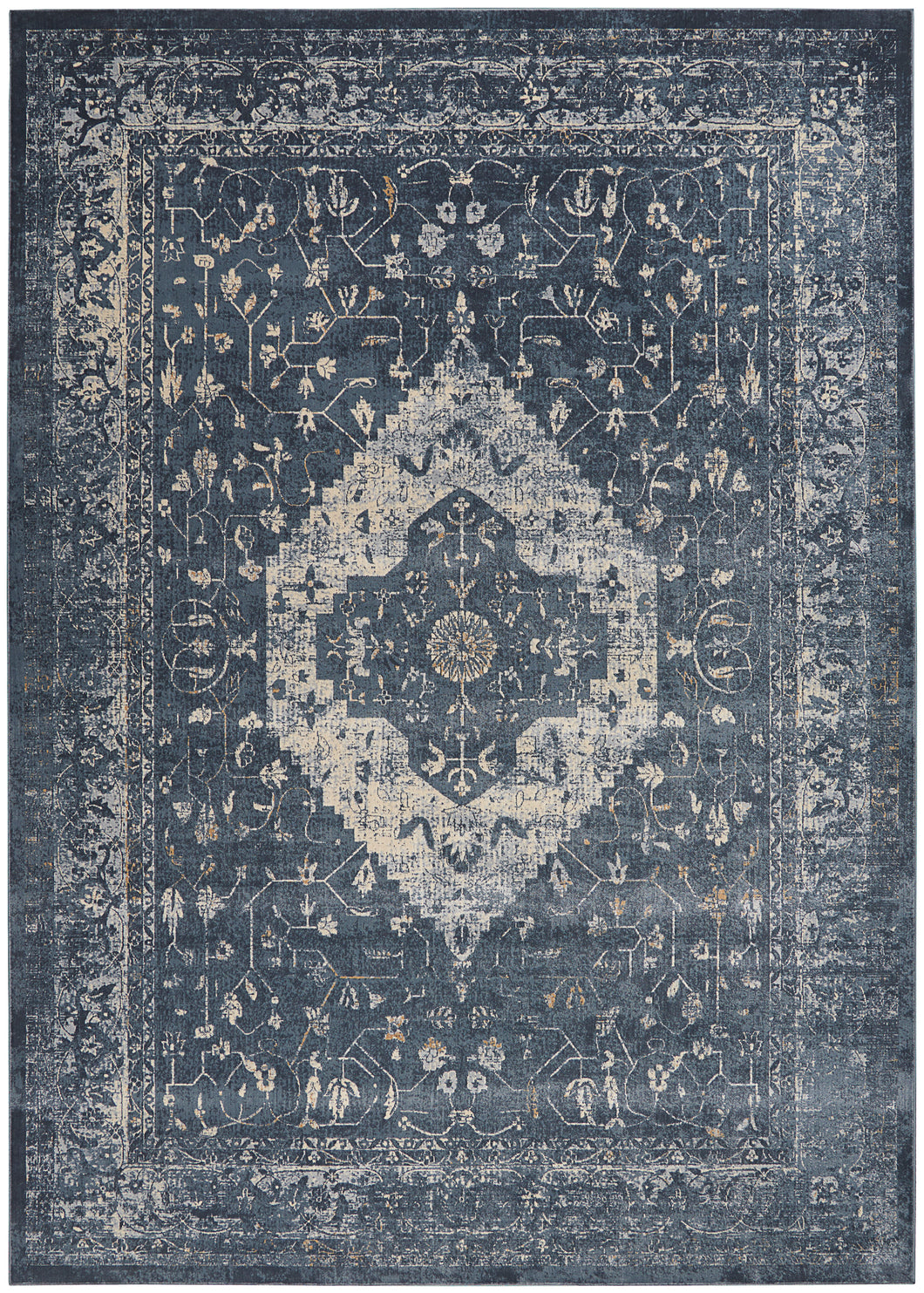 Malta by kathy ireland Home MAI11 Navy 8'x11' Area Rug