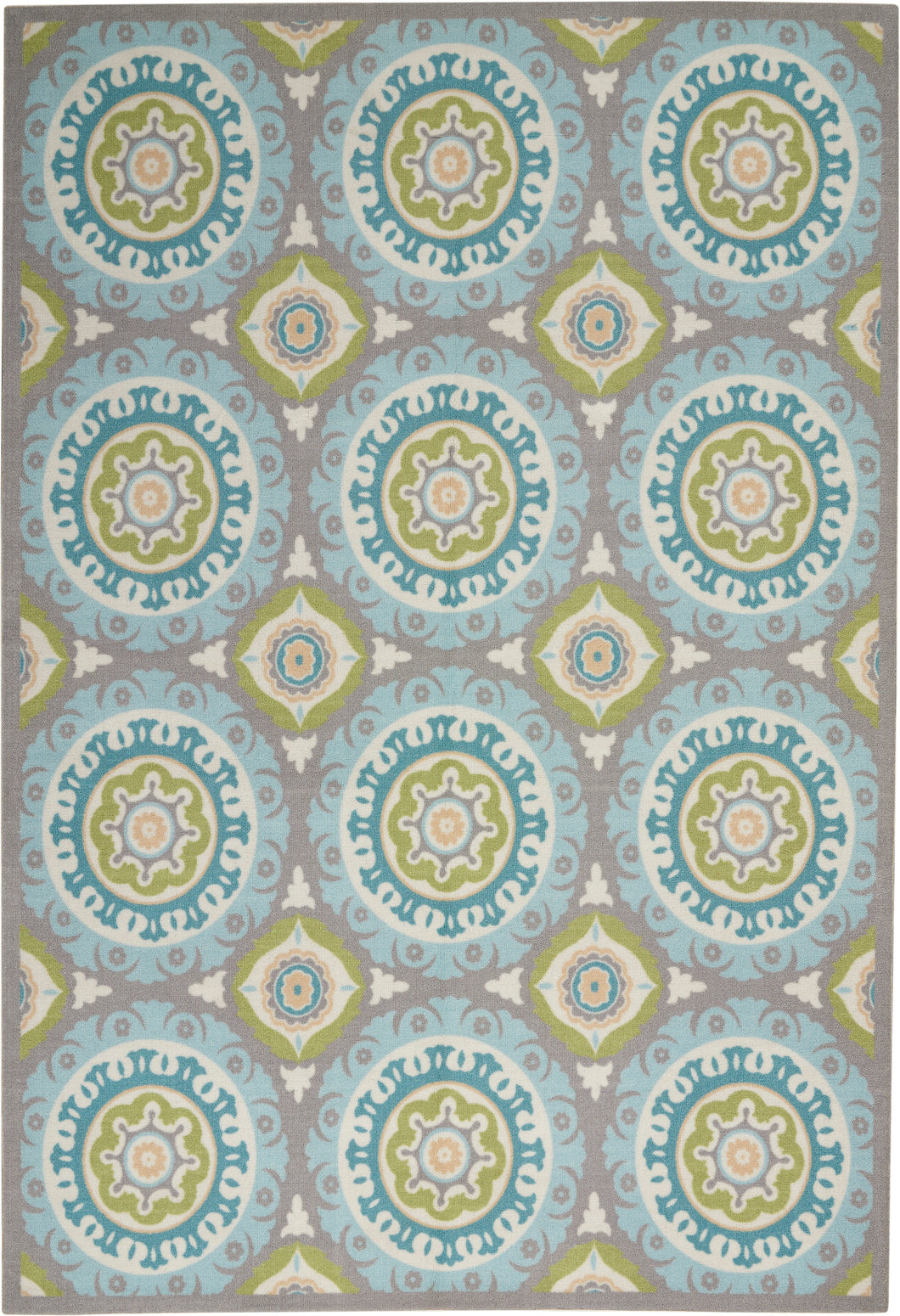 Waverly Sun N Shade SND16 Green 5'x8'  Area Rug