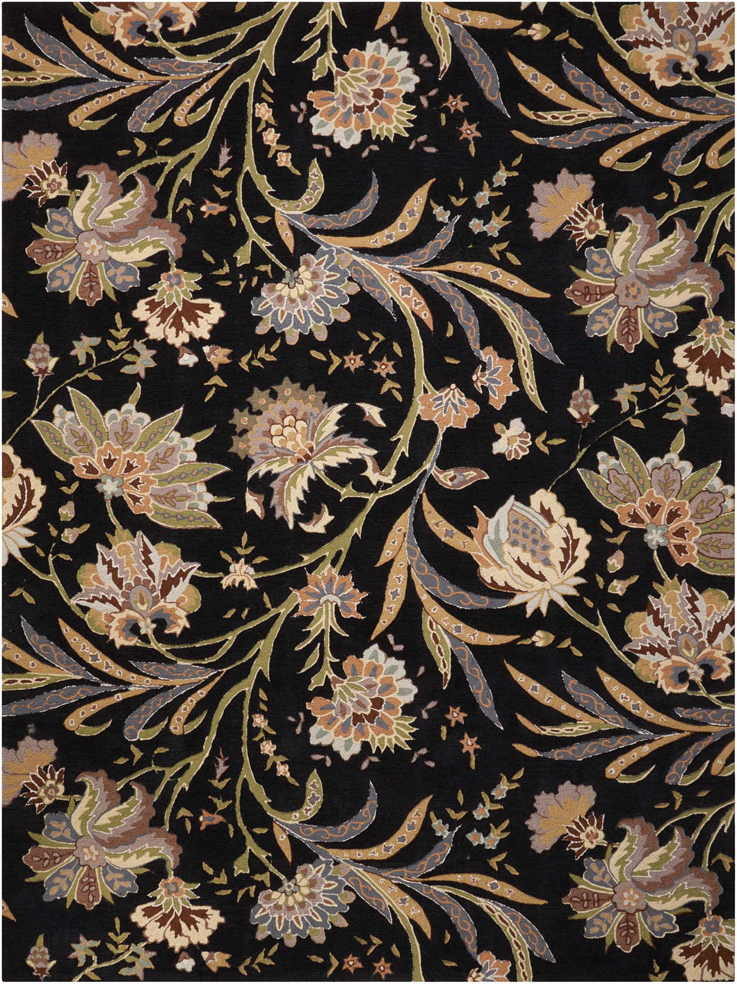 Nourison Gatsby GAT01 Black 5'x8'  Area Rug