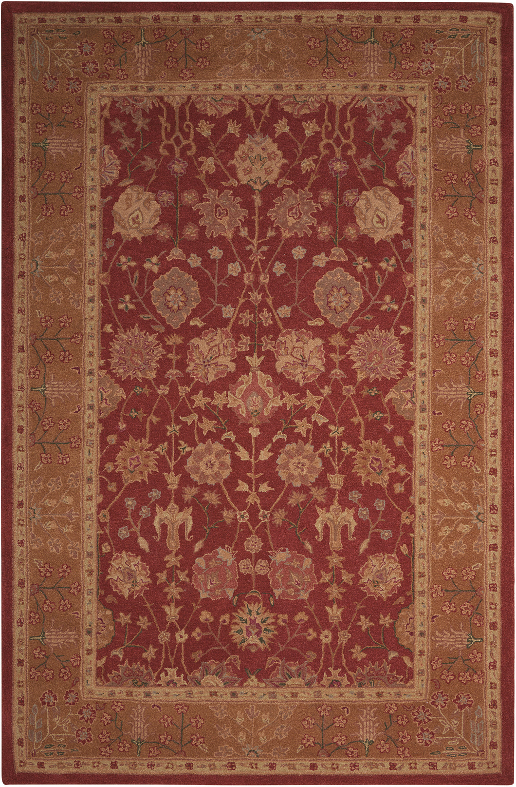 Nourison Heritage Hall HE13 Red Multicolor 6'x9'  Area Rug
