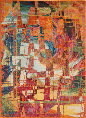 Nourison Celestial CES06 Multicolor Abstract 4'x6' Colorful Area Rug