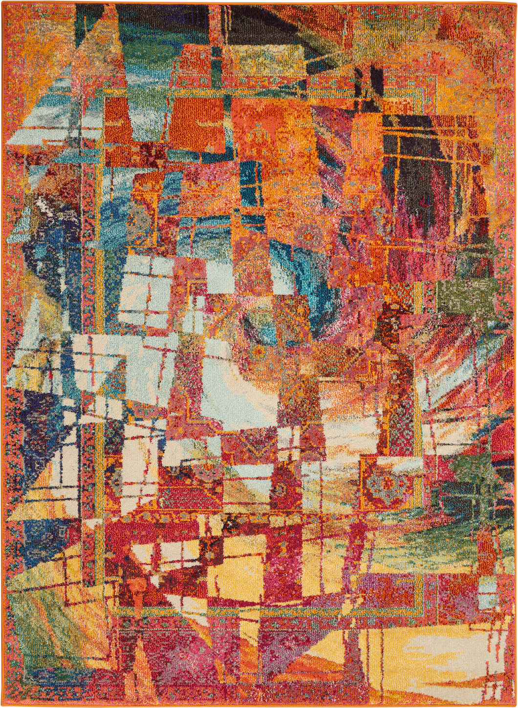 Nourison Celestial CES06 Multicolor Abstract 4'x6' Colorful Area Rug