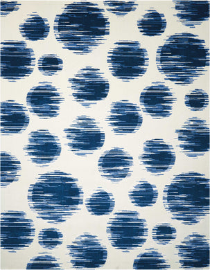 Nourison Twilight TWI23 Blue and White 12'x15' Oversized  Rug