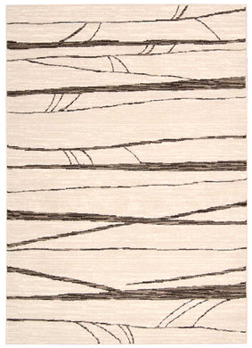 Michael Amini Glistening Nights MA512 White 5'x8'  Area Rug