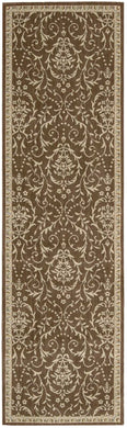 Nourison Riviera RI02 Brown 8' Runner  Hallway Rug