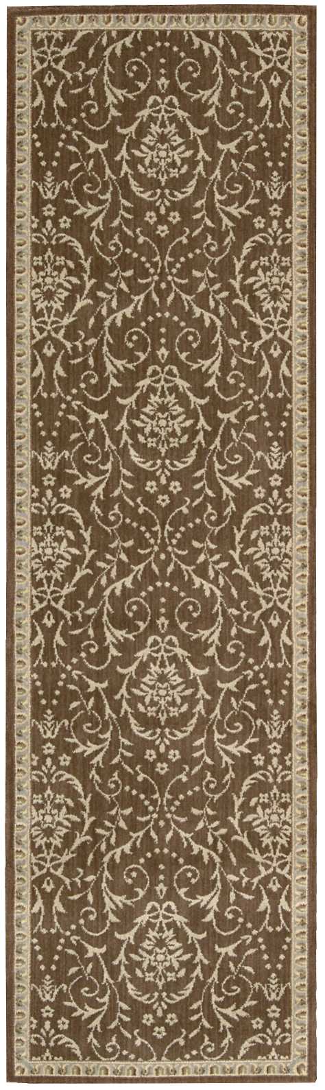 Nourison Riviera RI02 Brown 8' Runner  Hallway Rug