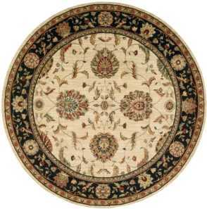 Nourison Living Treasures LI04 Beige Multicolor 6' Round  Area Rug