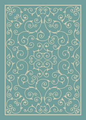 Nourison Home & Garden RS019 Blue 8'x11'   Rug