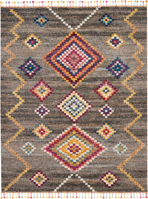 Nourison Nomad NMD05 Grey Multicolor 8'x11' Oversized  Rug