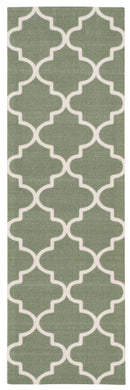 Waverly Sun N Shade SND25 Green 6' Runner  Hallway Rug