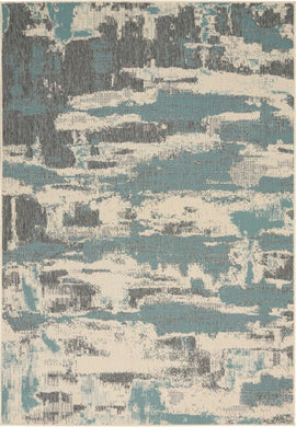Barclay Butera Lido LID03 Aqua Blue and Grey 5'x8'  Area Rug