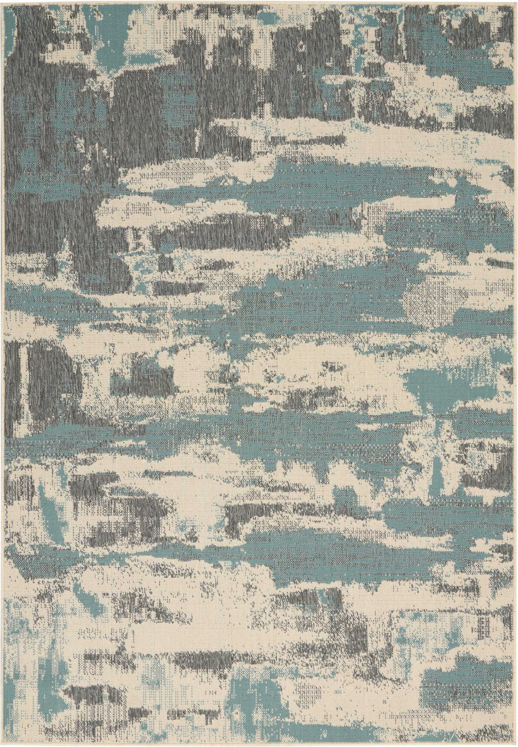 Barclay Butera Lido LID03 Aqua Blue and Grey 5'x8'  Area Rug