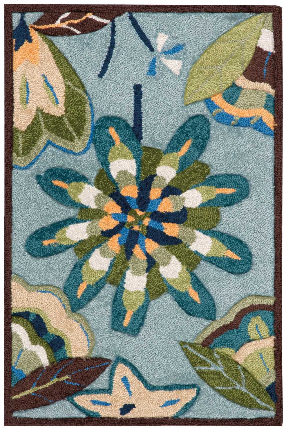 Nourison Fantasy 2'x4' Blue  Area Rug