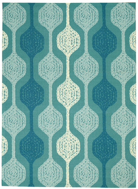 Nourison Sun N Shade SND70 Blue 5'x8' Contemporary Area Rug