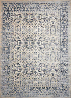 kathy ireland Home Malta MAI04 Blue and Ivory 9'x12'   Rug