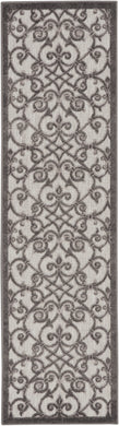 Nourison Aloha 8' Runner Grey Patio  Area Rug