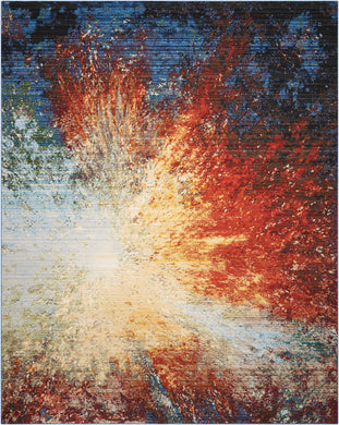 Nourison Chroma CRM02 Red Multicolor 9'x12' Oversized  Rug