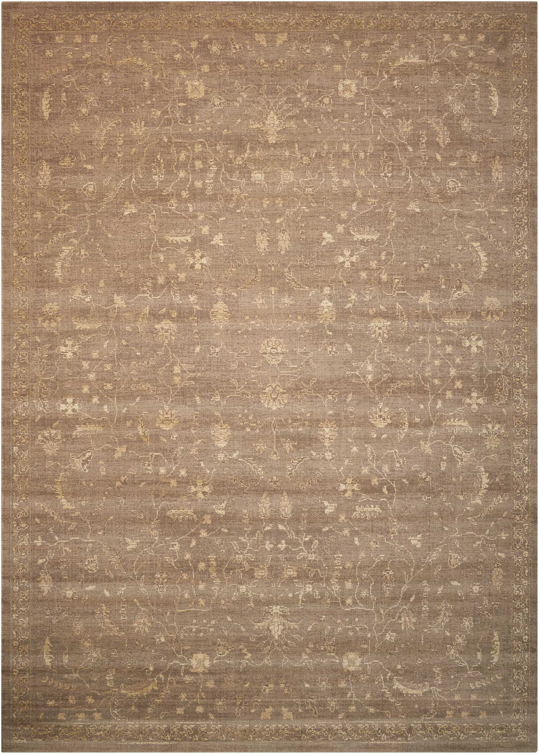 Nourison Silken Allure SLK02 Beige 5'x8'  Area Rug