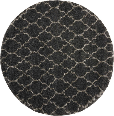 Nourison Amore AMOR2 Black 7' Round   Rug