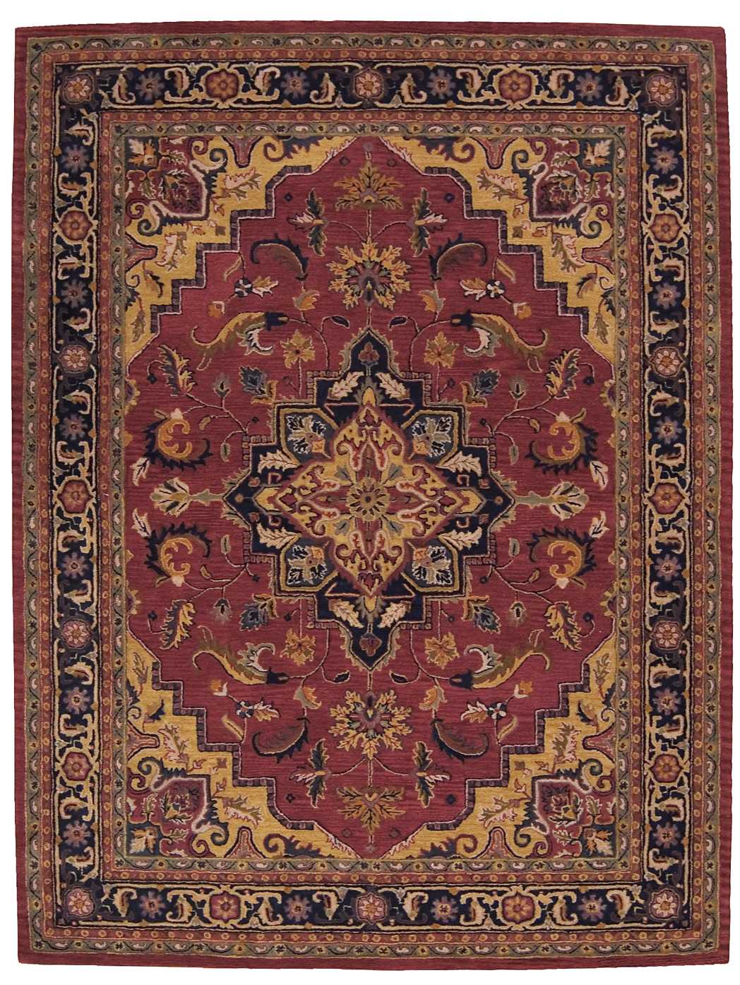 Nourison India House IH02 Red and Brown 8'x11'   Rug